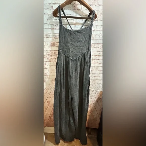 Easel Charcoal Gray Overalls - Picture 2 of 4